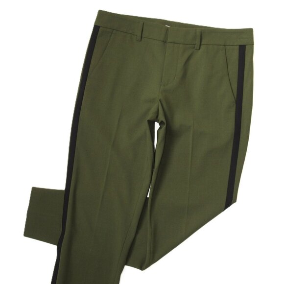 NWT Vince Side Strapping Tuxedo Trouser in Fir Tree Stretch Wool Pants 4 - Picture 2 of 10